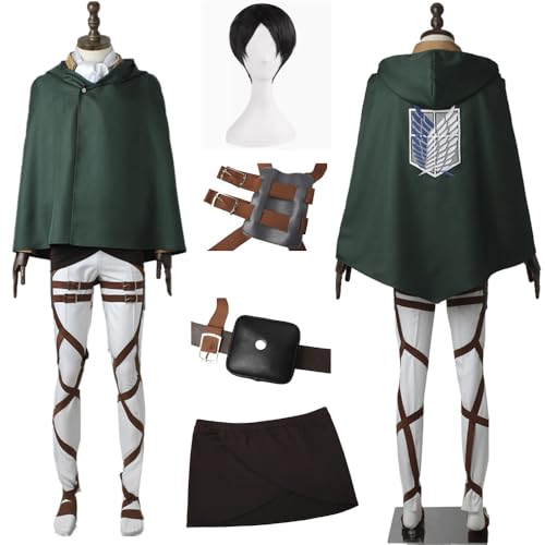 Disfraz de Levi de cómic para hombre traje completo con capa S 4