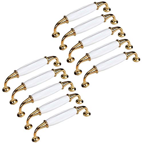 Boutons de meuble céramique blanc et finitions vintage haut de gamme
