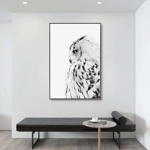 Peinture abstraite de hibou pour habiller un mur vide avec un tableau d'art mural de salon - 4