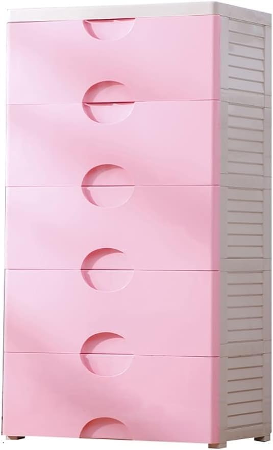 Bacs de rangement roses 3 niveaux pour chambre enfant et organisation des jouets