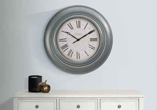 Reloj de pared redondo Monarch 30 pulgadas azul antiguo miniatura 2