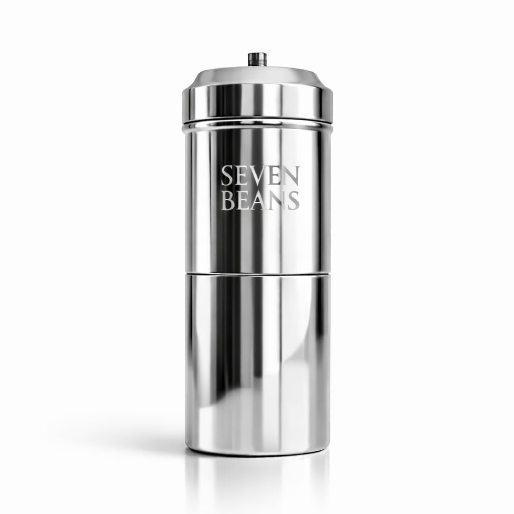 Seven Beans South Indian Filter Coffee Decotion Maker | Stainless Steel Mirror Finish | 250ml (4 cups)-image-9
