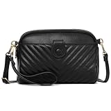 Alta calidad: la bolsa cruzada está hecha de piel sintética. Es suave, suave, portátil y duradero. Solo 0.75 libras, las dimensiones son 8.66'' L x 3.15'' A x 5.7'' A