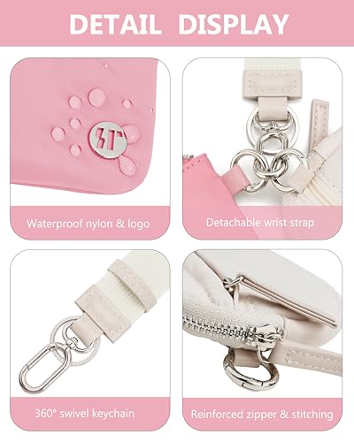 Image of Wallet Wristlet for Women, RFID Wallet Keychain with Dual Pocket | Nylon Wristlet Wallet with Coin Purse, ID Window, Card Holder and Small Wallet Design