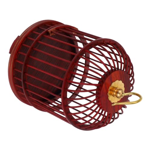 Toddmomy 吊り下げ式木製鳥かご おしゃれなドーム型デザイン 小動物 ハムスター 鳥用 大容量 ペットケージ インテリア装飾用