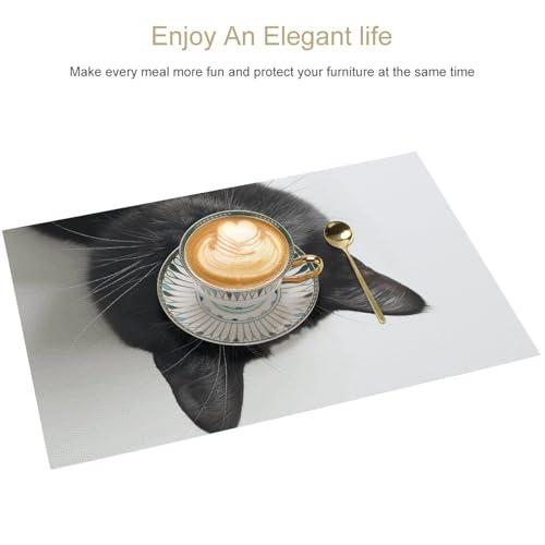 Set de table chat noir pour décoration de bureau et terrasse - 4
