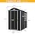 4 x 6 FT Outdoor Resin Shed with Floor, All-Weather Bike Utility Tool Garden Storage Shed with Lockable Door and Window, Waterproof Storage Container House for Backyard Garden Patio Lawn, Black