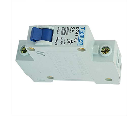Aexit AC 230/400V Circuit Breakers 6A One Pole Overload Protection MCB Mini Miniature Circuit Breakers Circuit Breaker