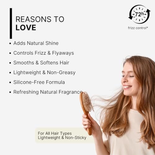 Image of Hair Serum Oil for Shine, Smoothness & Frizz Control | Lightweight Non-Sticky Hair Oil Serum with Coconut, Argan, Almond - 30 ml