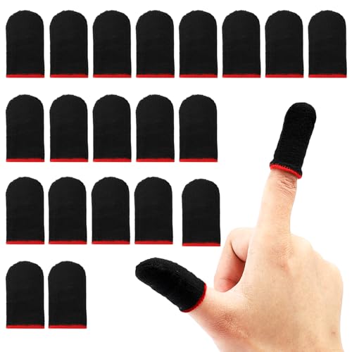 UOCAI 20 pcs Manchons De Doigt De Manchons De Doigt De Jeu, Manchon De Doigt De Jeu Mobile Manchon De Doigt pour Écran Tactile Gants De Doigt Couverture De Doigt Respirant Manchons De Pouce