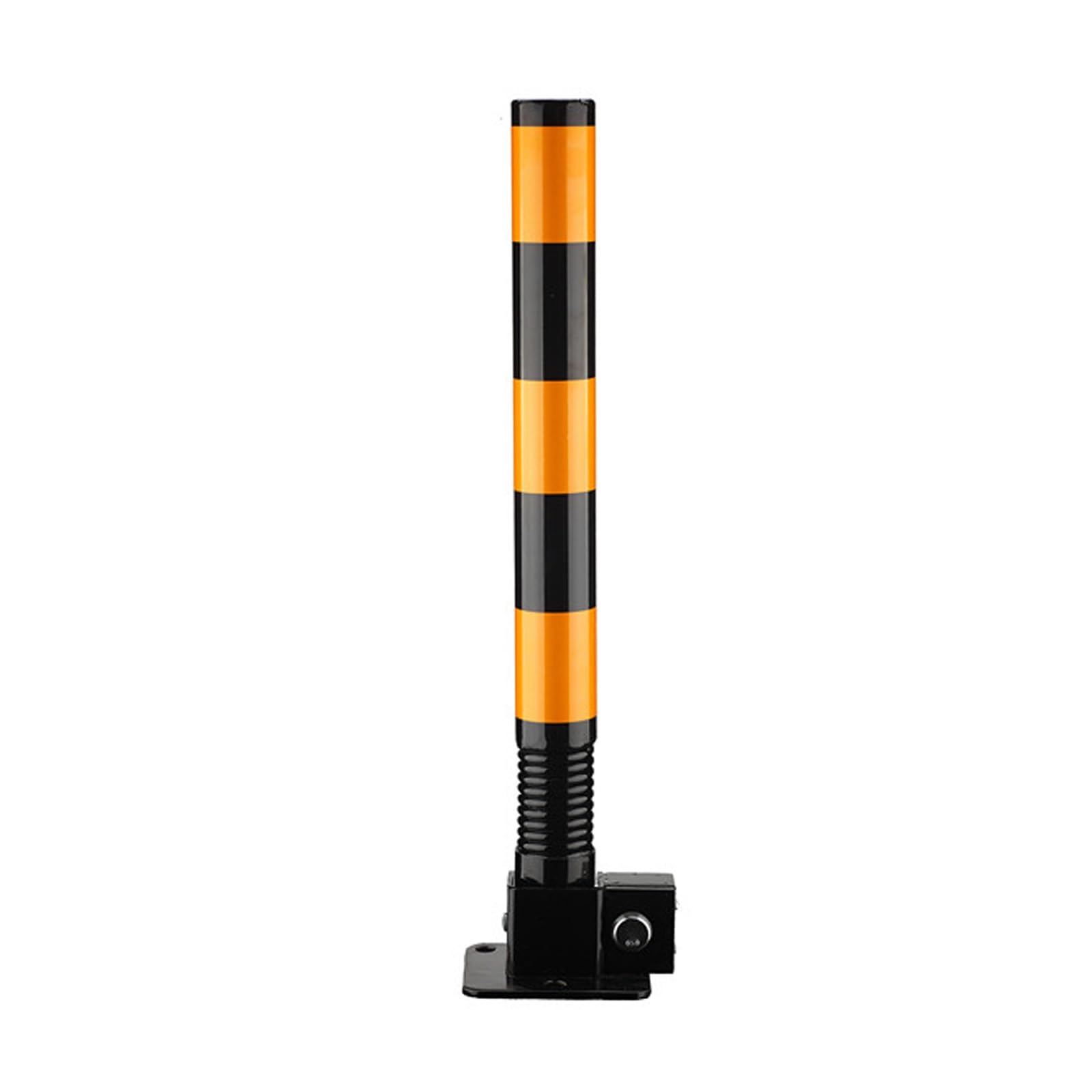 Aioneer Parking Post, Foldable Parking Bollard Pole Barrier, Barricades Driveway Pole With Reflective Tape, Safety Bollard Post, For Traffic-Sensitive Area Garage Parking Lot-Black-yellow
