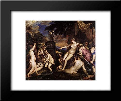 Diana And Callisto 24x20 Framed Art Print by Titian