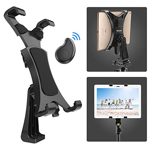 Yoassi Tripod Mount for iPad with Remote,Upgraded Universal Heavy Duty 360°Rotatable Anti-Wobble iPad