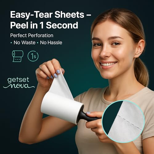 Image of Lint Roller for Clothes Extra Sticky Lint Remover Roller for Clothes & Pet Hair Manual Dust Remover for Clothes Cloth Roller to Remove Fur with Refill Lint Remover for Clothes Roller