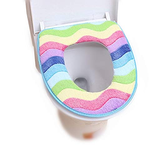 Milopon Funda para asiento de inodoro, lavable, tamaño L