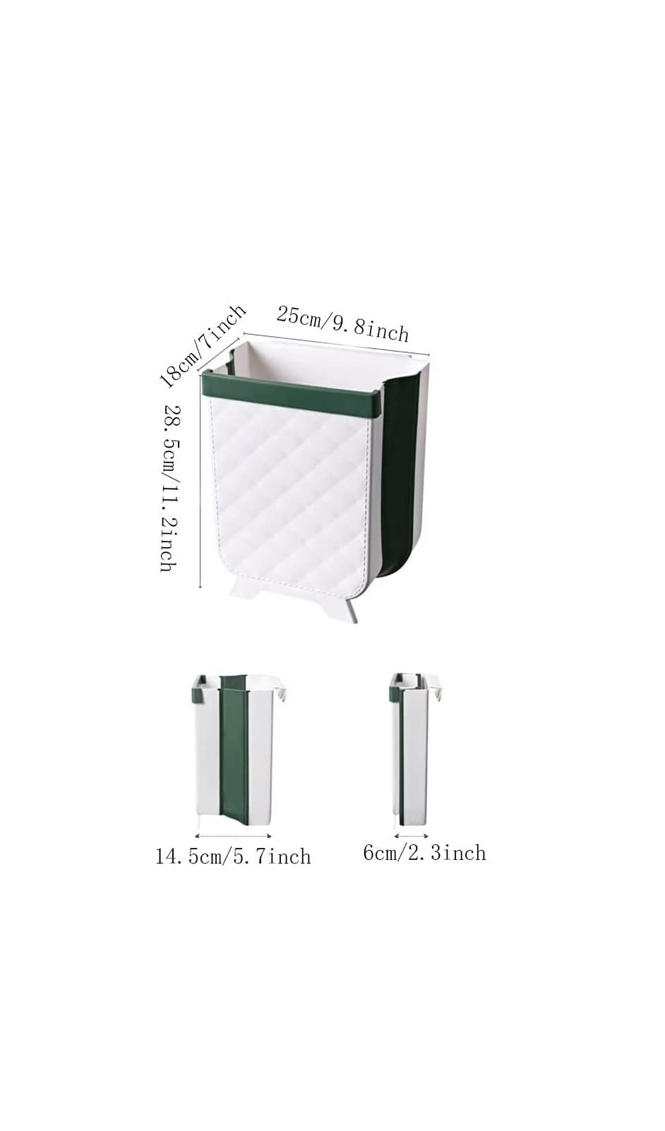 Küchenabfalleimer Hängender Mülleimer, zusammenklappbarer Mülleimer for die Küchenschranktür im Schrank, Mülleimer unter der Waschbeckentür Mülleimer(Grey)