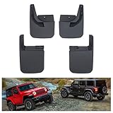 Kiwi Master Mud Flaps for 2018-2025 Jeep Wrangler JL Accessories Heavy Duty Front & Rear Mud Guards Replace OEM # 82215333 82215332AB (NOT FITS Rubicon/ 4xe)