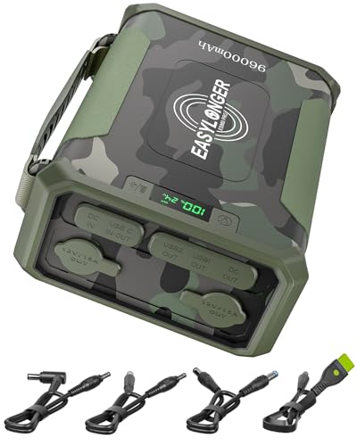 EASYLONGER ES960 PRO CPAP Battery Pack 297.6Wh High Capacity CPAP Power Supply for Camping, Portable Power Station for ResMed AirSense 11/10, AirCurve 11/10, AirMini, Luna TravelPAP, DreamStation