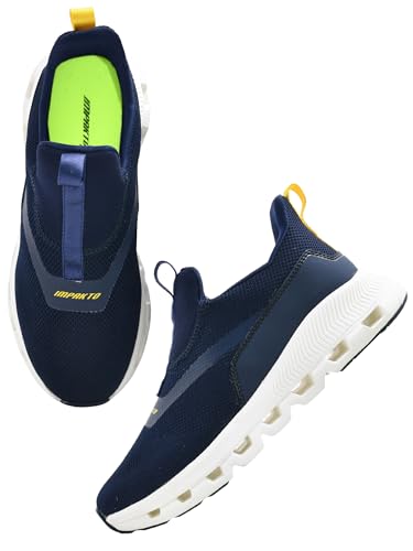 Image of Impakto Air Bounce Walking Shoes | Lightweight & Breathable Casual Shoes | Soft Cushioned Insole | Anti Skid Hexagonal Sole | Stylish Slip-in Fit System Shoes | Ideal for Walking, Gym & Casual Outing