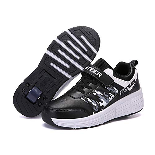 YADLCR Roller Skate Schuhe Sneakers, Laufschuhe Sportschuhe Kinder Schuhe mit Rollen, Outdoorschuhe Gymnastik Mode Turnschuhe, für Kinder Mädchen Junge Erwachsene (Color : 1, Size : 31) Cover