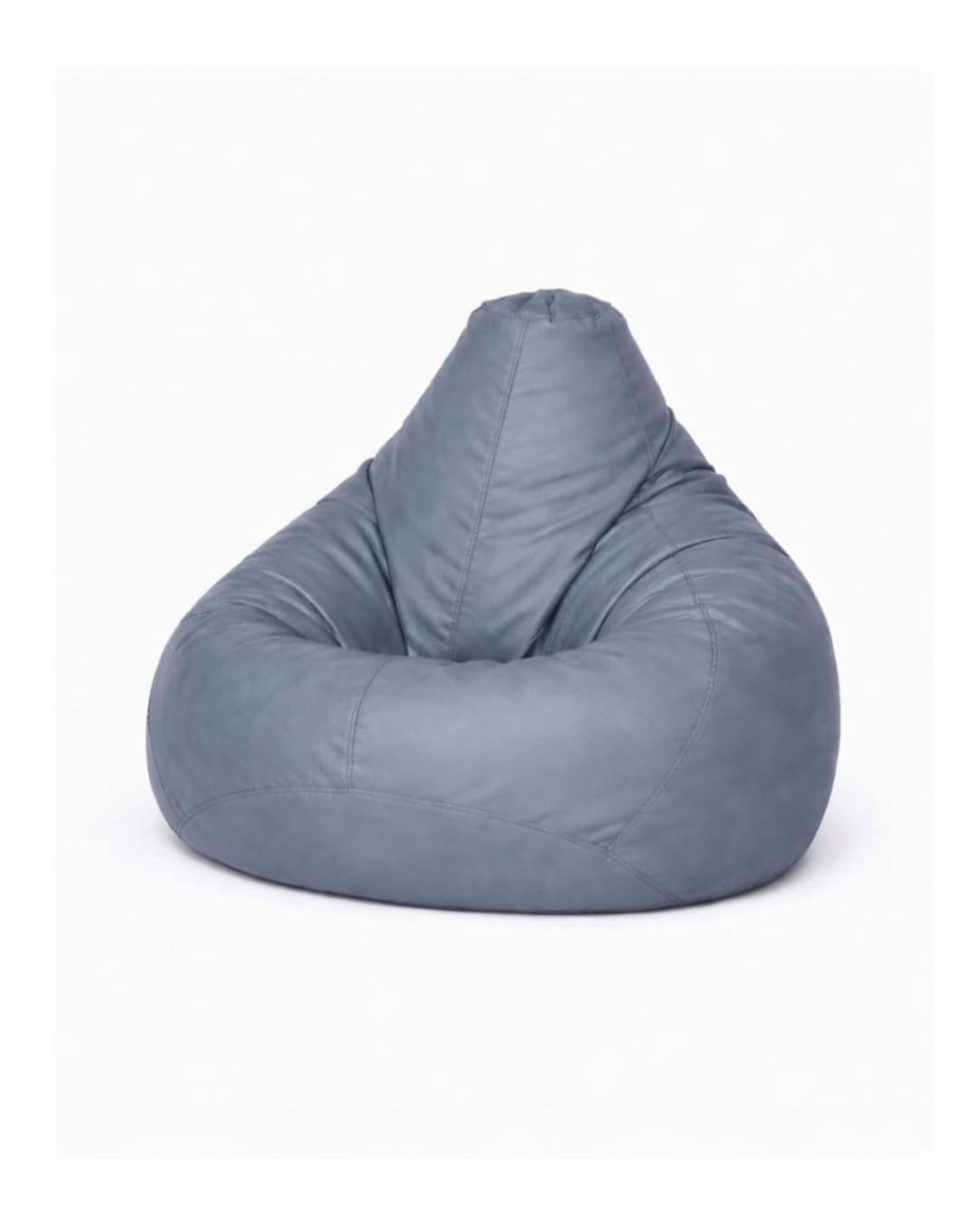 4XL Bean Bag Chair Cover Only (No Beans) | Large Leatherette Lounge Floor Seating for Adults & Kids | Double Color Durable Gaming & Relaxation Seat (Grey)-image-36