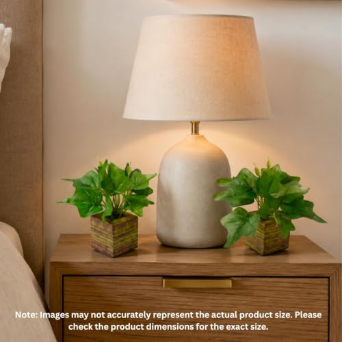 Image of DecoreBugs Artificial Real Touch Flower Plant with Pot (Pack of 2), 16 cm Height, Decorative Faux Floral Plant for Home, Office, Living Room, Bedroom, Table & Shelf Decor
