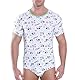 Landofgenie One Piece Shirt Jumpsuit Herren Unterwäsche Rundhalsausschnitt Onesie Baumwolle Männer Bodysuit Druckknöpfe Schritt Panda L