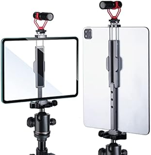 ARNARKOK Metalowy uchwyt na statyw do tabletu 7,9"-12,9" Ipad Clamp Uchwyt na iPada do statywu w obrotowym zimnym bucie, 2 Acra Swiss QR, Statyw do montażu na tablecie, Mocowanie iPada do nagrywania wideo