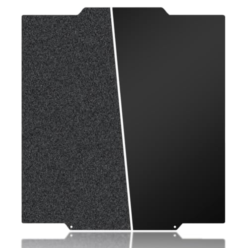 Image of 266x293mm Black Build Plate Double Sided Textured PEI+Smooth PEI Flexible Removable Spring Steel Heated Printing Bed Platform for Elegoo Flashforge Creator 5 /5 Pro 3D Printer