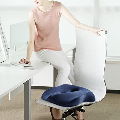 Cojín ortopédico para asiento, alivio de espuma viscoelástica para glúteos, isquiotibiales, caderas, ideal para oficina, cocina, silla de ruedas, coche, asiento de camión