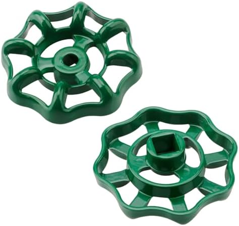 Square Broach Outdoor Faucet Handle - Compatible With LASCO 01-5111, Metal, Green Finish