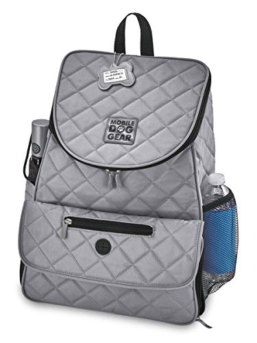 Mobile Dog Gear, Dog Travel Bag, Deluxe Quilted Weekender Backpack, Includes Lined Food Carriers and 2 Collapsible Dog… - Image 5