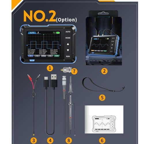 Oscilloscope numérique portable avec écran LCD 2,8" pour circuit 1 MHz