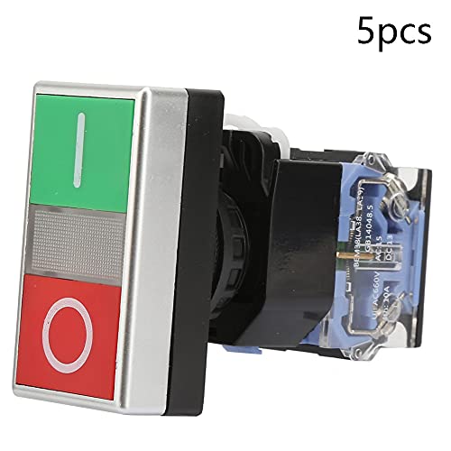Interruttore a pulsante, 5 pezzi AC440V 10A