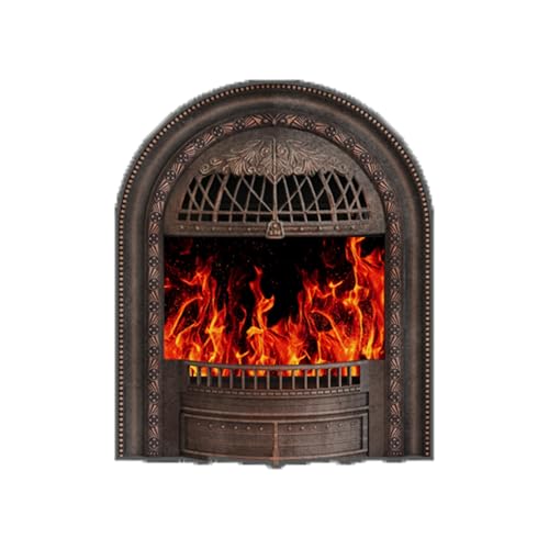 Image of Brown Bridcage Electric Fireplace Insert with Realistic Logs Flames, Overheating Protection,Electric Fireplace Heater with Remote Control, Adjustable Heater for Bedroom