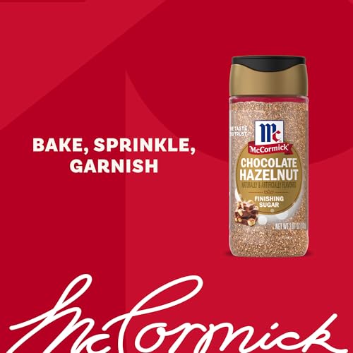Image of McCormick Finishing Sugar, Chocolate Hazelnut, Rich Hazelnut Flavor, Perfect for Topping Sweets, Hot Beverages & Cocktails, 3.61 oz