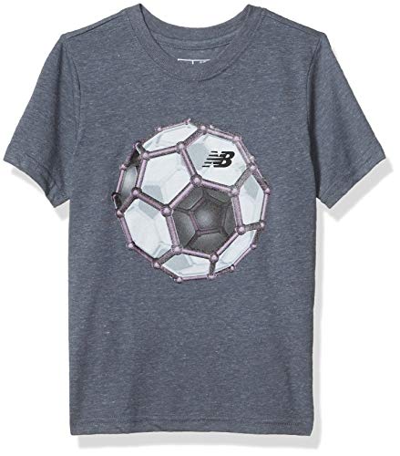 New Balance Kids Boys' Big Short Sleeve Graphic Tee, Thunder Heather, 10/12
