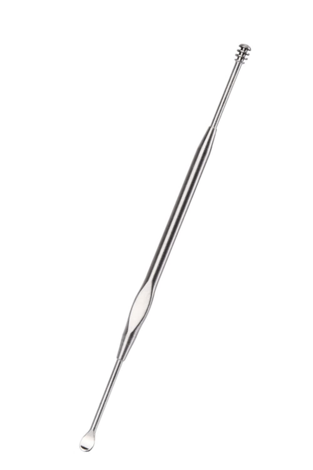 Wumio Stainless Steel Earpick Spoon Screw Type Ear Cleaner 4.7in Japan