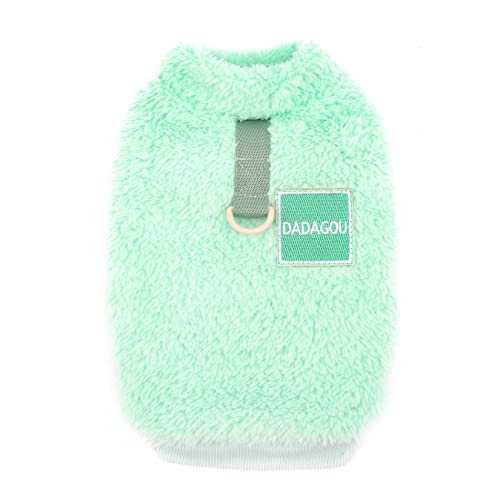 Zunea Fleece Dog Jumper Winter Warm Sweater Jumpers for Small Dogs Soft Fuzzy Puppy Clothes with D-Ring for Harness Leash Pullover Jacket Coat Cold Weather Pet Girl Boy Chihuahua Cats Apparel Green M - Image 4