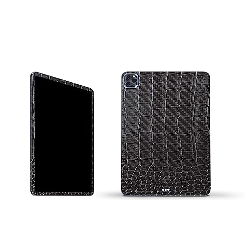 Image of MightySkins Carbon Fiber Skin Compatible With Apple iPad Pro 11 inch M2 4th Gen (2022) Full Wrap Kit - Black Gator Skin | Protective, Durable Textured Carbon Fiber Finish | Easy To Apply | Made in the USA