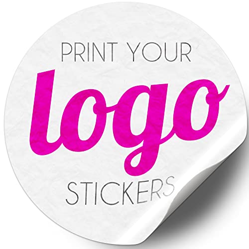 Round Customised Stickers | Any Material, Size, Quantity | Upload Your Image or Text | Matt, Gloss, Kraft, Polyester | Logo Stickers Personalised Stickers for Party Bags | Business Stickers (51mm)