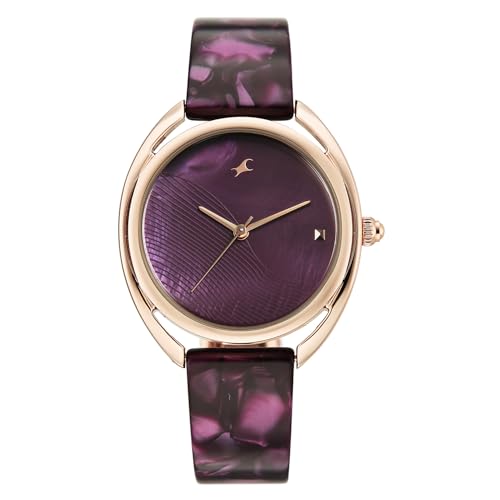 Image of Fastrack Younique 3.0 Quartz Analog Purple Round Dial Women's Watch - 68036KD05