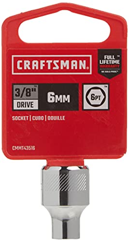 Image of CRAFTSMAN Shallow Socket, Metric, 3 /8-Inch Drive, 6mm, 6-Point (CMMT43516)