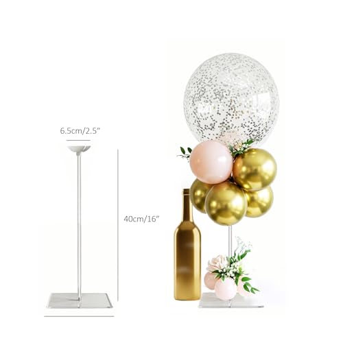 Image of Lightsfever 6 Pack Reusable Acrylic Clear Balloon Stands for Centerpieces