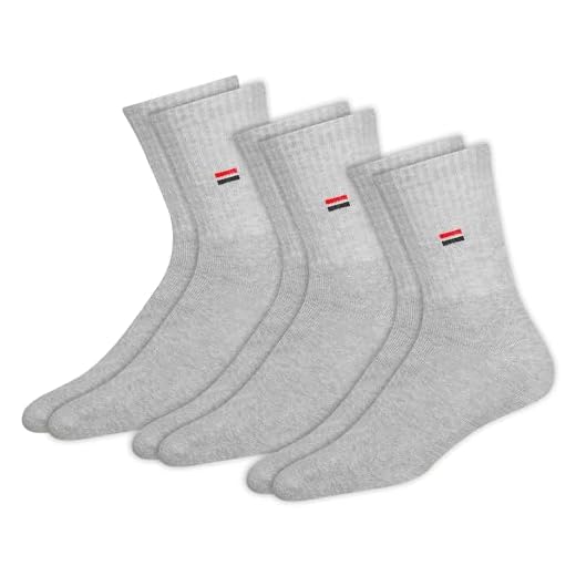 NAVYSPORT Men's Cotton Socks (Grey, Free Size) Set of 3