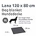 your GEAR Lana Hundematte 120 x 80 cm aus Oeko-TEX Baumwolle | Orthopädisches Hundebett für große Hunde, Wasserabweisend, Waschbare und Kratzfeste Hundedecke für Indoor & Outdoor