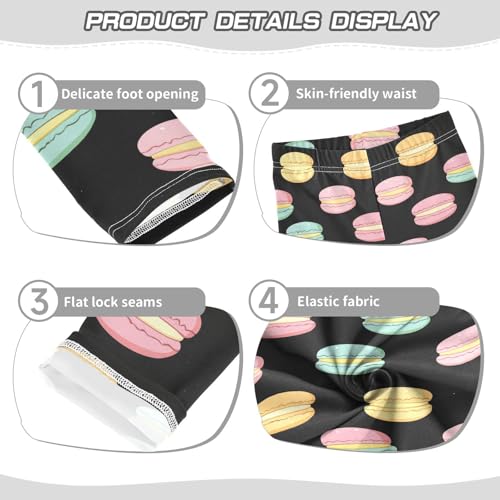 Orange Blue Pink Macaroon Girls Casual Leggings for Kids Printed Long Pant Bottoms Stretch and Soft3