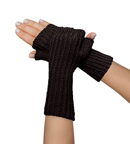 TINKUY PERU Alpaca Wool Winter Fingerless Gloves – Unisex Mittens,