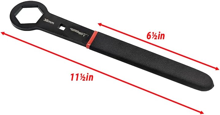 Pit Posse PP2585 Motorcycle Tool Rear Axle Steering Stem Wrench 36mm - Compatible with H D - Durable Grip - Made of Hardened Steel