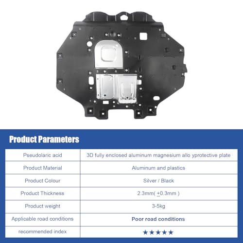 Image of Front Lower Engine Splash Shield 74111T7WA00 Fit for Honda HRV 2016-2022 | Engine Case Guard Under Car Shield Cover MPN HO1228146 Replacement for Engine Splash Guard Underbody Skid Plate
